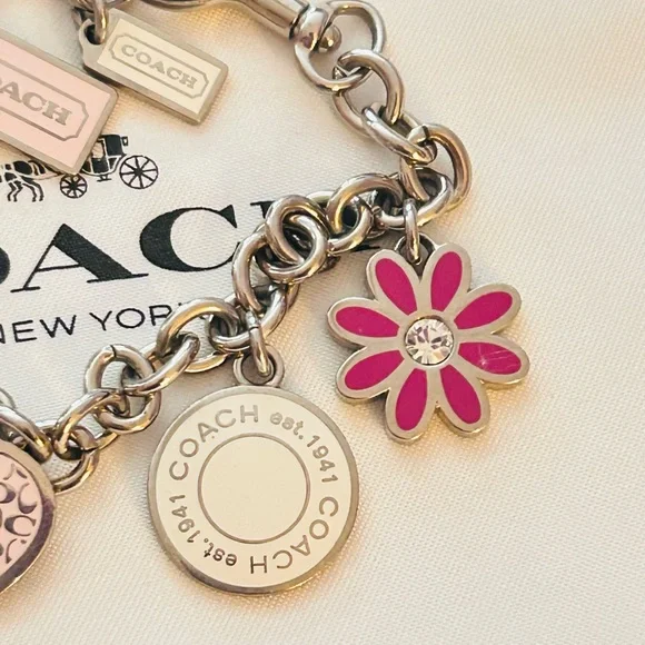 Coach Y2K Heart And Flower Charm Bracelet - Picture 10 of 13